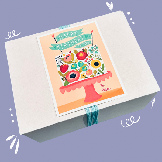 Happy Birthday- Flower Gift Box