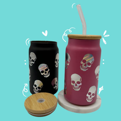 Spooky glass with Bamboo lid