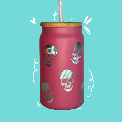 Spooky glass with Bamboo lid