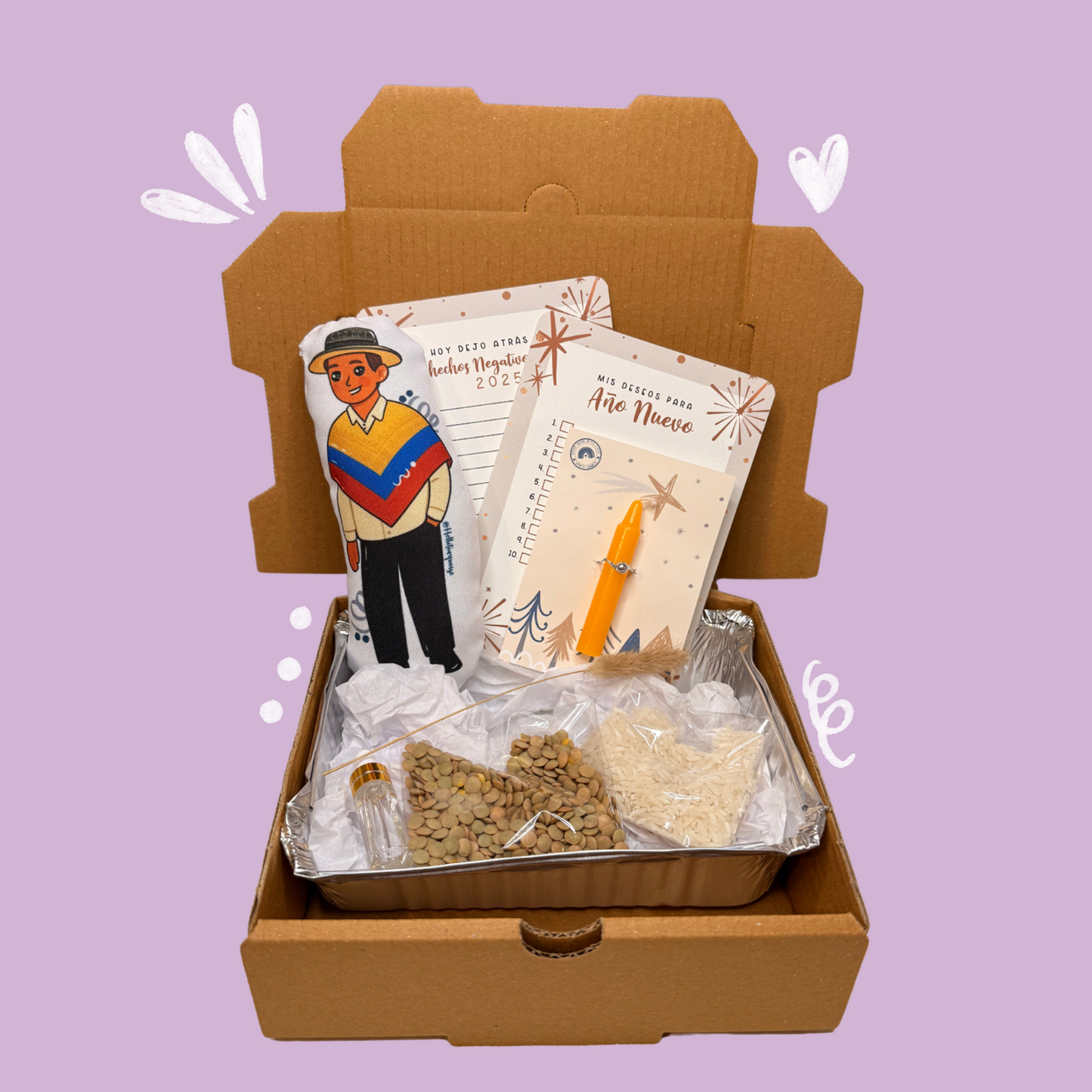 Kit año viejo y Velas Personalizadas