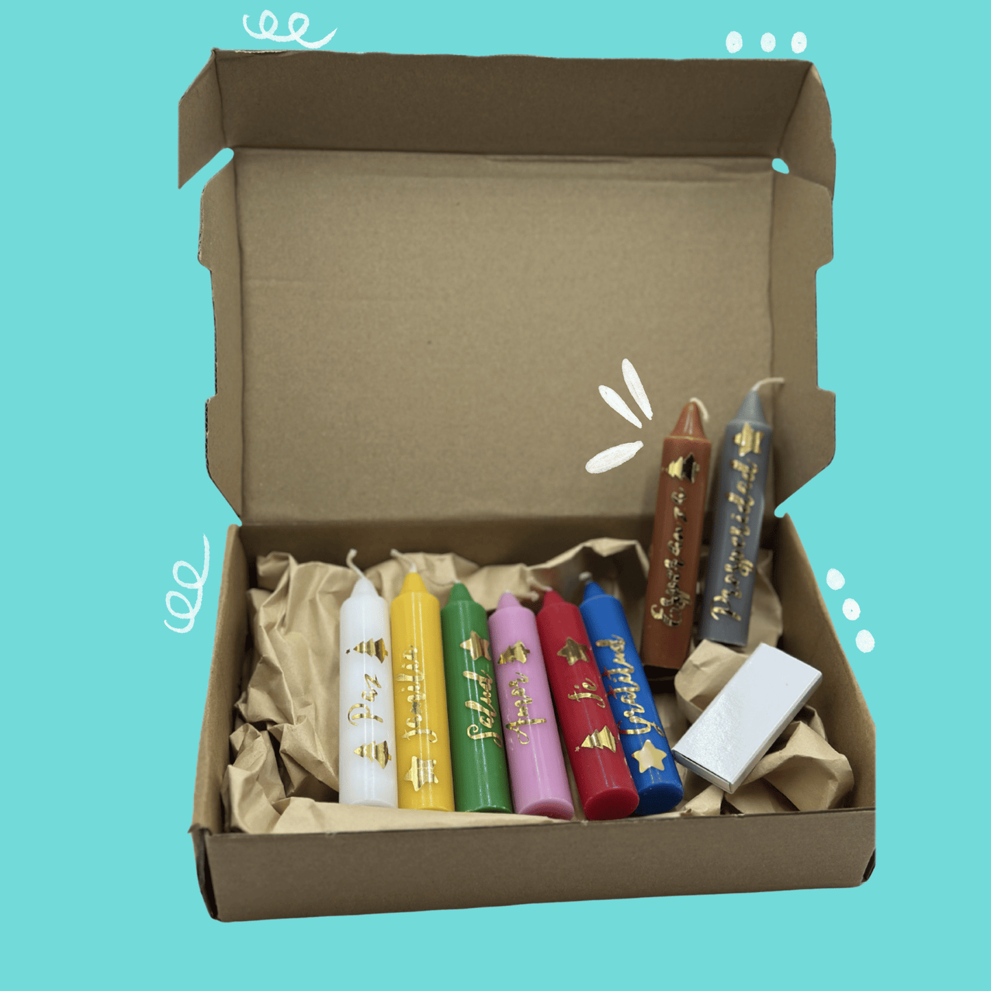 Kit año viejo y Velas Personalizadas